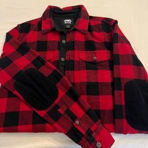 Roots Park Plaid Shirt in Cabin Red